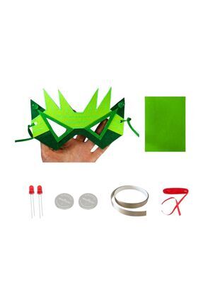 Işıklı Goblin Parti Gözlüğü Keçe Kağıtan Devre Kiti - Kumaş İletken Bant ,Cr2032 Pil ,5mm LED